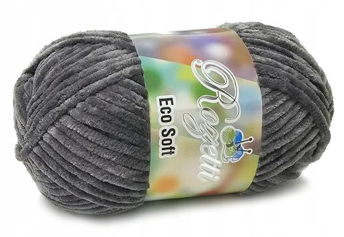 ROZETTI gruba włóczka ECO SOFT szenila na maskotki szara  - Sklep online Niteczka