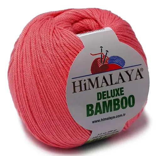 BAMBOO włóczka BAMBUS BAWEŁNA 100g KOL c.koral 09  - Sklep i pasmanteria Niteczka