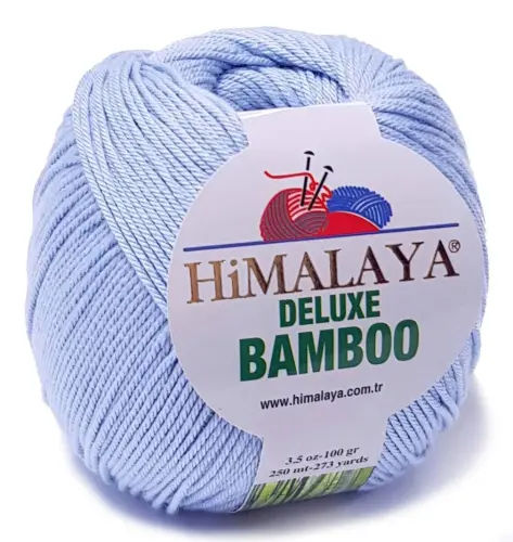 Błękitna włóczka bambusowo-bawełniana Bamboo - Niteczka