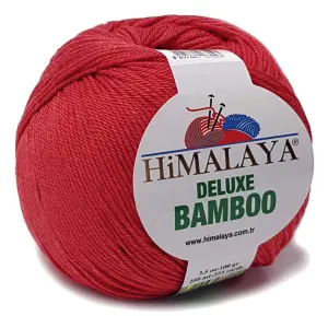BAMBOO włóczka BAMBUS BAWEŁNA 100g KOL czerwień 10