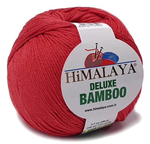 BAMBOO włóczka BAMBUS BAWEŁNA 100g KOL czerwień 10  - Sklep i pasmanteria Niteczka