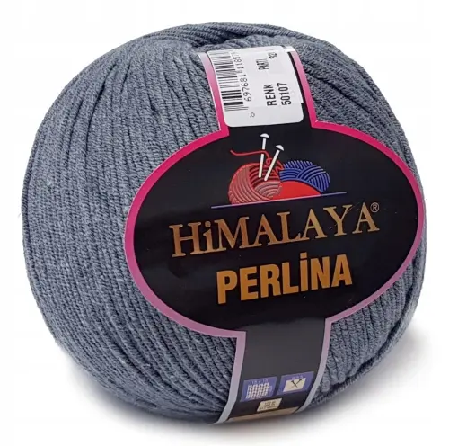 PERLINA włóczka BAWEŁNA 50% AKRYL 100g szary 107  - Sklep i pasmanteria Niteczka