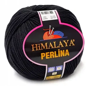 PERLINA włóczka BAWEŁNA 50% AKRYL 100g czarny 110