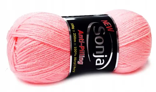 NEW SONJA 100% akryl ANTI-PILLING neo róż 201  - Sklep i pasmanteria Niteczka