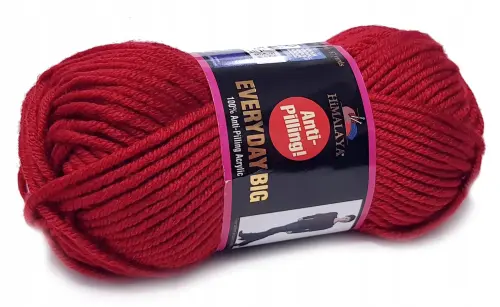 EVERYDAY BIG włóczka akryl ANTI-PILLING czerw. 815  - Sklep i pasmanteria Niteczka