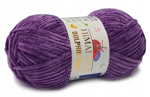 HIMALAYA GRUBA włóczka DOLPHIN BABY fiolet 80340  - Sklep i pasmanteria Niteczka