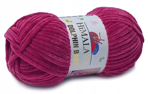 HIMALAYA GRUBA włóczka DOLPHIN BABY fuksja 80310  - Sklep i pasmanteria Niteczka
