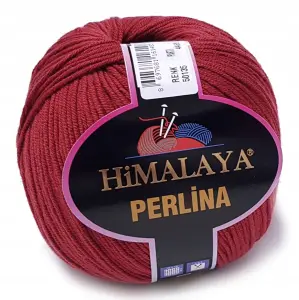 PERLINA włóczka BAWEŁNA 50% AKRYL 100g czerwo 135