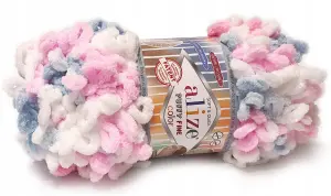 Włóczka na palce PUFFY FINE COLOR 5945 róż/błękit