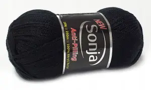 NEW SONJA włóczka akryl ANTI-PILLING czarny 30