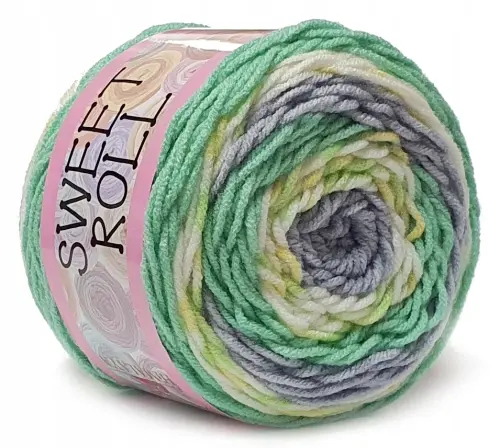 WŁÓCZKA SWEET ROLL akryl 140g SELEDYN 1047-28  - Sklep i pasmanteria Niteczka