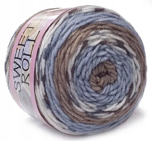 WŁÓCZKA SWEET ROLL akryl 140g BEŻOWY 1047-33  - Sklep i pasmanteria Niteczka