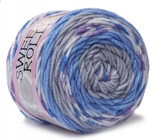 WŁÓCZKA SWEET ROLL akryl 140g BŁĘKIT 1047-32  - Sklep i pasmanteria Niteczka