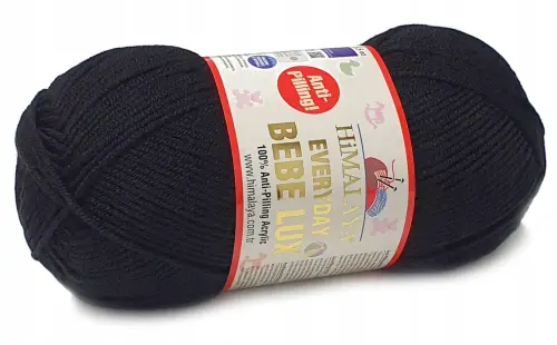 HIMALAYA włóczka EVERYDAY BEBE LUX czarny 70418  - Sklep i pasmanteria Niteczka
