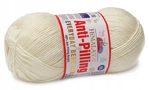 HIMALAYA włóczka EVERYDAY BEBE LUX ecru 70402  - Sklep i pasmanteria Niteczka