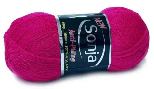 NEW SONJA 100% akryl ANTI-PILLING fuksja 61  - Sklep i pasmanteria Niteczka