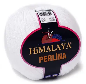 PERLINA włóczka BAWEŁNA 50% AKRYL 100g biały 124