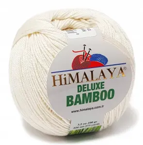 BAMBOO włóczka BAMBUS BAWEŁNA 100g ecru 02