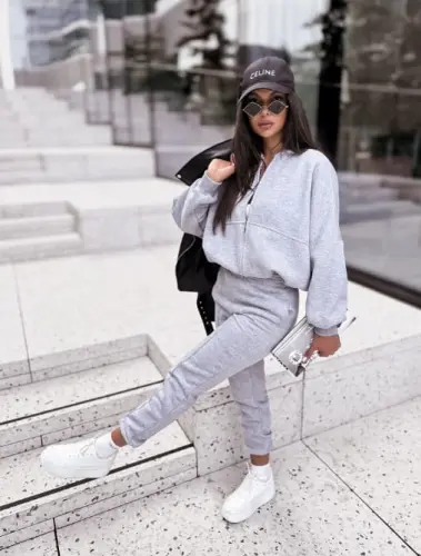 Komplet TRIUMPH Bluza & Spodnie Grey Melange DRES M  - Sklep i pasmanteria Niteczka