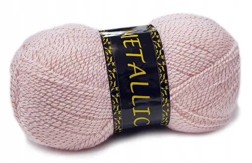 METALLIC włóczka z miedzianą nitką złamany BIAŁY  - Sklep i pasmanteria Niteczka