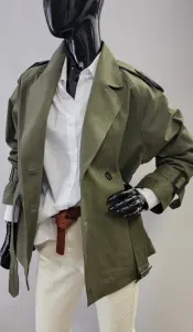 Płaszcz trencz oversize By o la la khaki  M/L