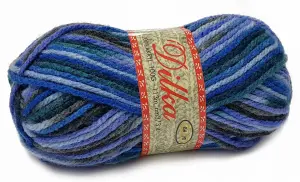 DILKA włóczka 100% AKRYL 100g multicolor niebieski