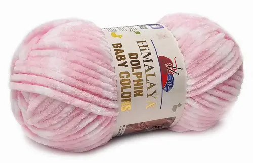 HIMALAYA GRUBA włóczka DOLPHIN BABY COLORS 80424 różowo-biały  - Sklep i pasmanteria Niteczka