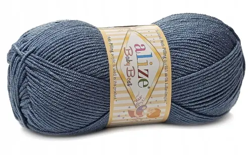 Włóczka dla dzieci ALIZE BABY BEST miękka i delikatna jeansowa 418  - Sklep i pasmanteria Niteczka