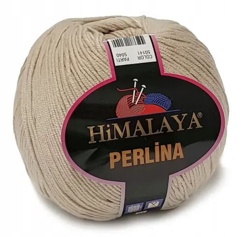 PERLINA włóczka BAWEŁNA 50% AKRYL 100g beżowy 141  - Sklep i pasmanteria Niteczka