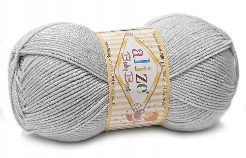 Włóczka dla dzieci ALIZE BABY BEST miękka i delikatna popielata 224  - Sklep i pasmanteria Niteczka