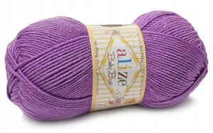 Włóczka dla dzieci ALIZE BABY BEST miękka i delikatna purpurowy fiolet 133