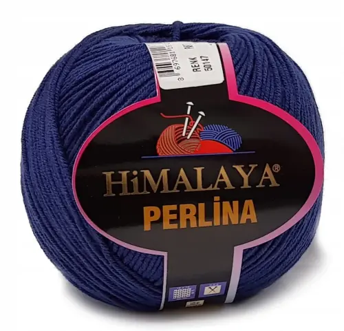 PERLINA włóczka BAWEŁNA 50% AKRYL 100g granat 147  - Sklep i pasmanteria Niteczka