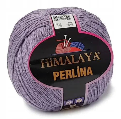 PERLINA włóczka BAWEŁNA 50% AKRYL 100g lawenda 157  - Sklep i pasmanteria Niteczka