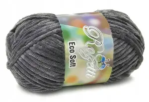 ROZETTI gruba włóczka ECO SOFT szenila na maskotki szara