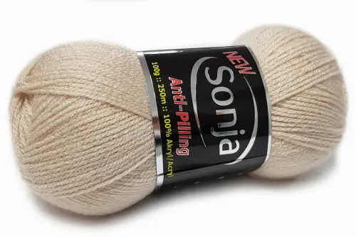 NEW SONJA 100% akryl ANTI-PILLING beżowy 821  - Sklep i pasmanteria Niteczka