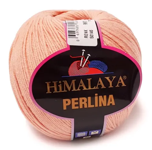 PERLINA włóczka BAWEŁNA 50% AKRYL 100g brzoskw 146  - Sklep i pasmanteria Niteczka