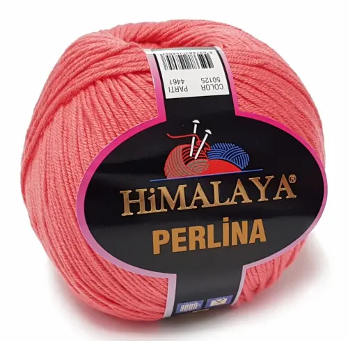 PERLINA włóczka BAWEŁNA 50% AKRYL 100g koral 125  - Sklep i pasmanteria Niteczka