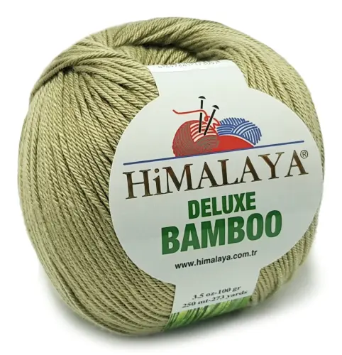 Oliwkowa bambusowo-bawełniana włóczka Bamboo - Niteczka