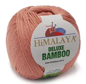 BAMBOO włóczka BAMBUS BAWEŁNA 100g KOL morelowy 33
