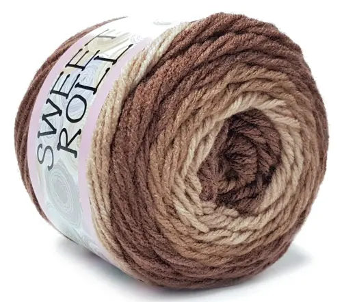 WŁÓCZKA SWEET ROLL akryl 140g BRĄZ 1047-06  - Sklep i pasmanteria Niteczka