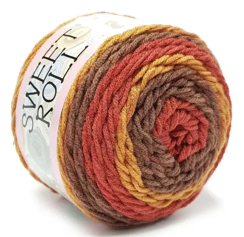 WŁÓCZKA SWEET ROLL akryl 140g BRĄZ 1047-25  - Sklep i pasmanteria Niteczka