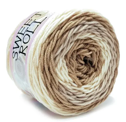 WŁÓCZKA SWEET ROLL akryl 140g KREMOWY 1047-22  - Sklep i pasmanteria Niteczka
