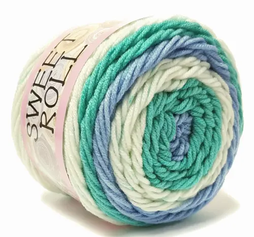 WŁÓCZKA SWEET ROLL akryl 140g MIĘTA 1047-18  - Sklep i pasmanteria Niteczka