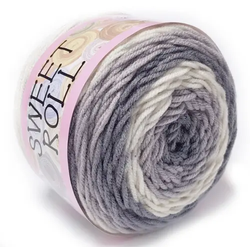 WŁÓCZKA SWEET ROLL akryl 140g SZARY 1047-11  - Sklep i pasmanteria Niteczka