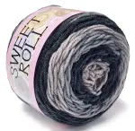 WŁÓCZKA SWEET ROLL akryl 140g GRAFIT 1047-10